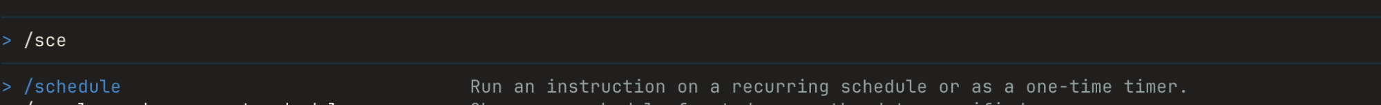 Schedule command in Antigravity
