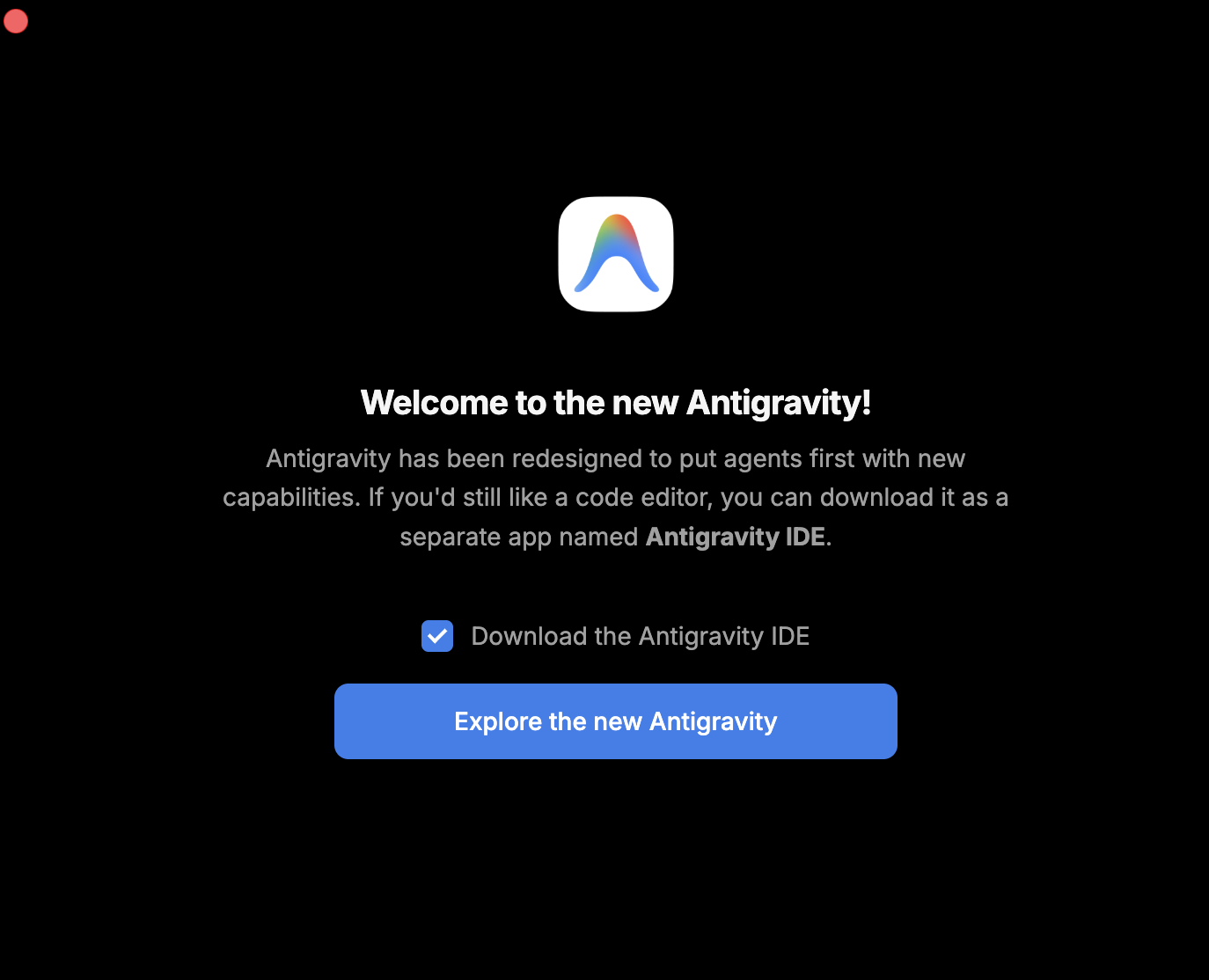 Antigravity Welcome