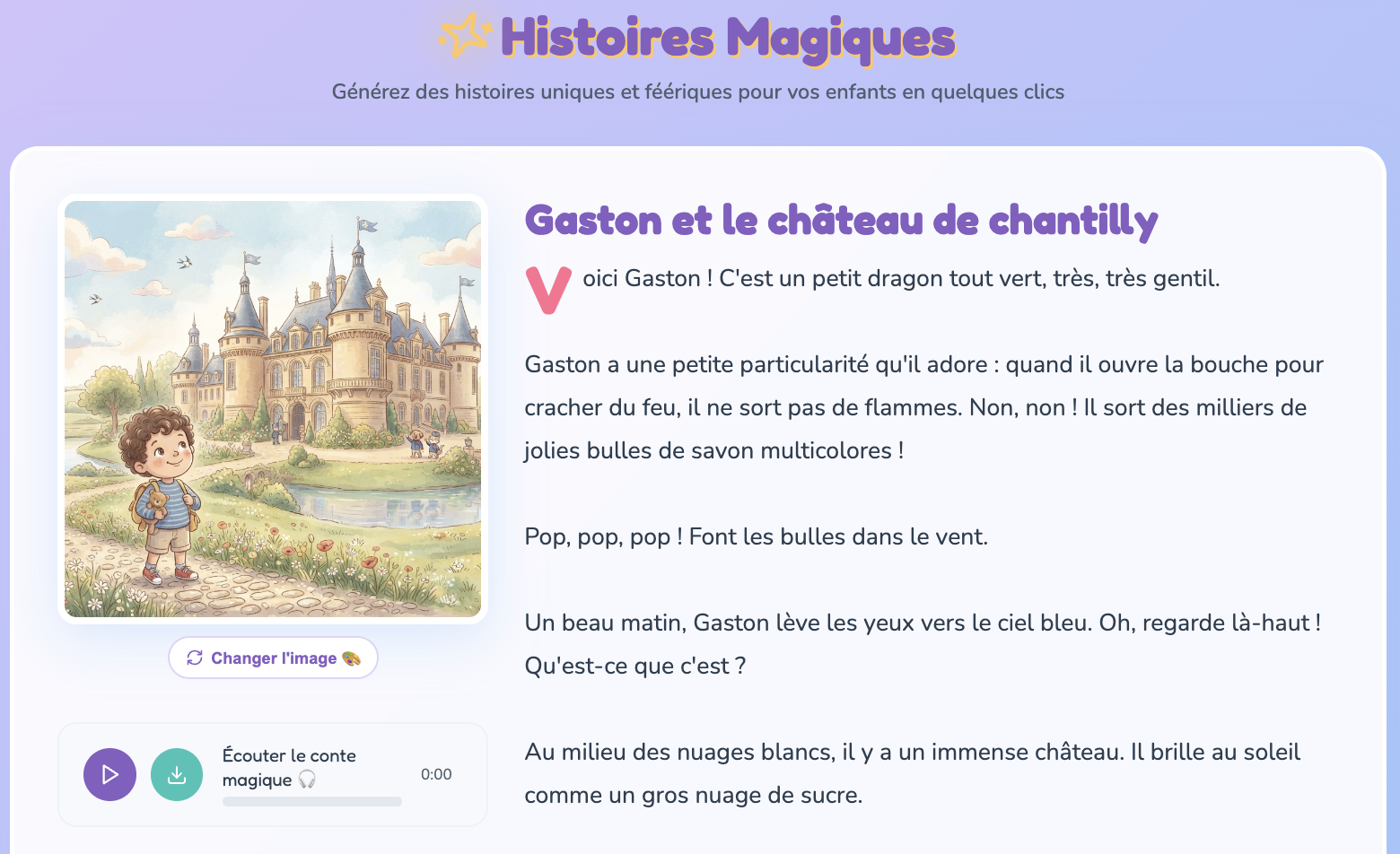 Intégration du text to Speech