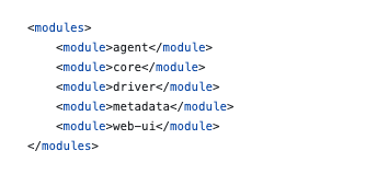 Modules Maven du projet Studio