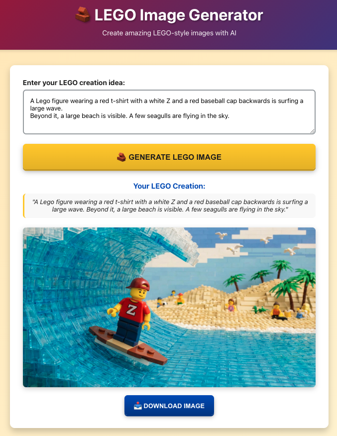 Lego Generator application