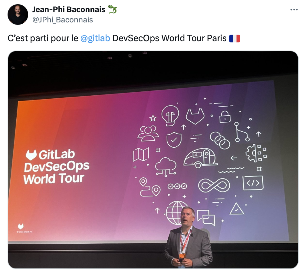 Tweet du DevSecOps World Tour Paris